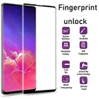 3D изогнутое стекло для Samsung S10 Plus, закаленное стекло на Galaxy S10e S9 S 9 10 E + Lite s10plus s9plus, разблокировка по отпечатку пальца