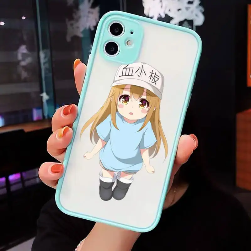 

Working cell cute girl Phone Cases matte transparent For iphone 7 8 11 12 plus mini x xs xr pro max cover