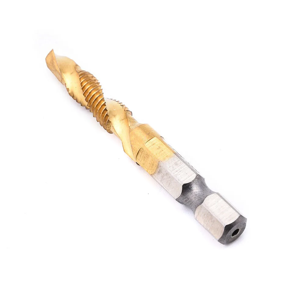 

6pcs Thread Tap Set Tool Self-Centering HSS Plug Hex Shank Spiral Metric High Hardness Drill Bits Solid M8 M10 Rustproof