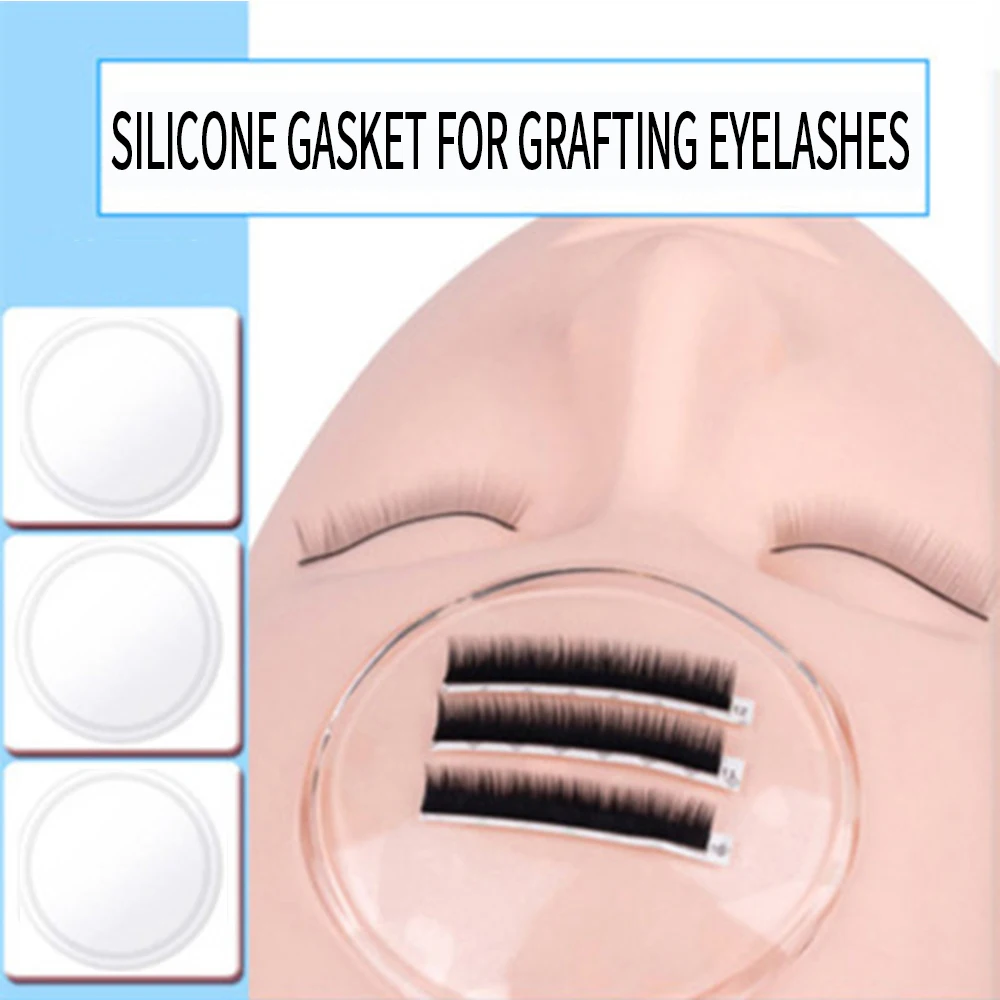 

1pc Silicone Eyelash Extension Stand Holder Pallet Pad Reuseable Rectangle Round False Eyelash Brand New Tray Holder Tool