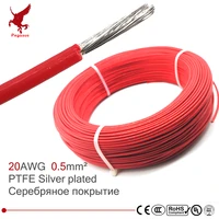 20awg 0 5 square millimeter power cable ptfe tinned silver plated flame retardant power cable wire high temperature resistance