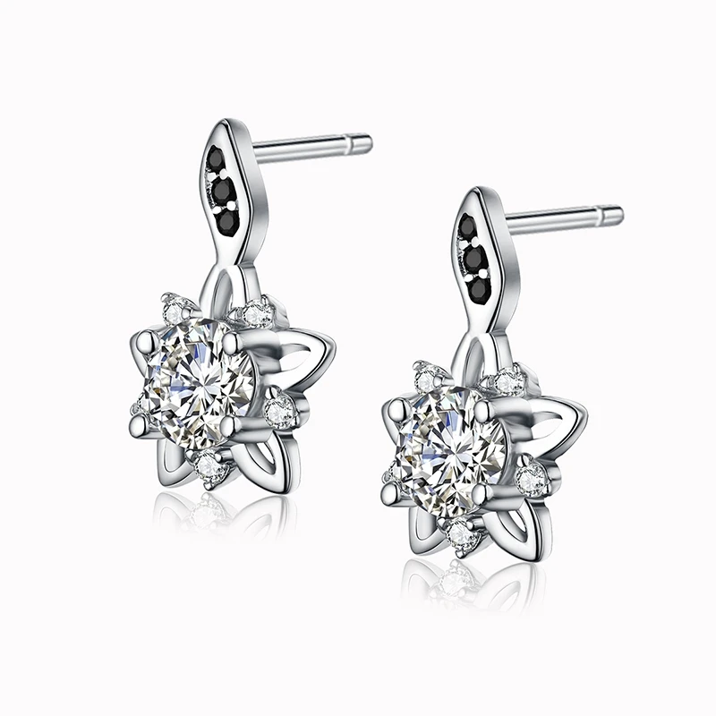 Женские серьги со звездами SODROV из стерлингового серебра 925 пробы с черной