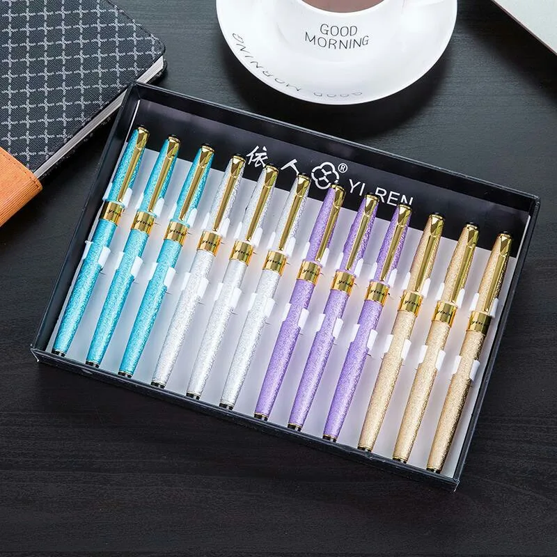 12 шт./компл. авторучка от морщин Модный золотой зажим металлический нержавеющая