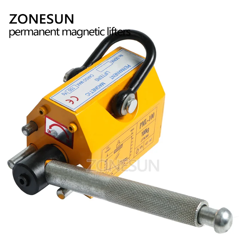 ZONESUN 0 1 T (100 кг) стальной лист подъемный кран магнитный инструмент Материал