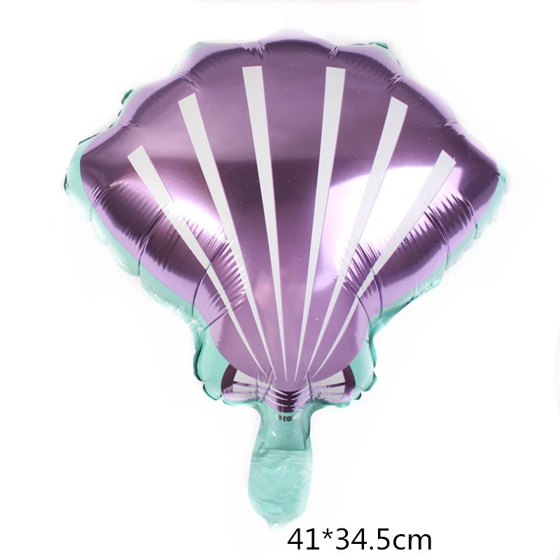 

50Pcs Pink Purple Shell Foil Balloons Baby Shower Girl Wedding Air Balloons Hawaii Mermaid Birthday Party Decoration Sea Toys
