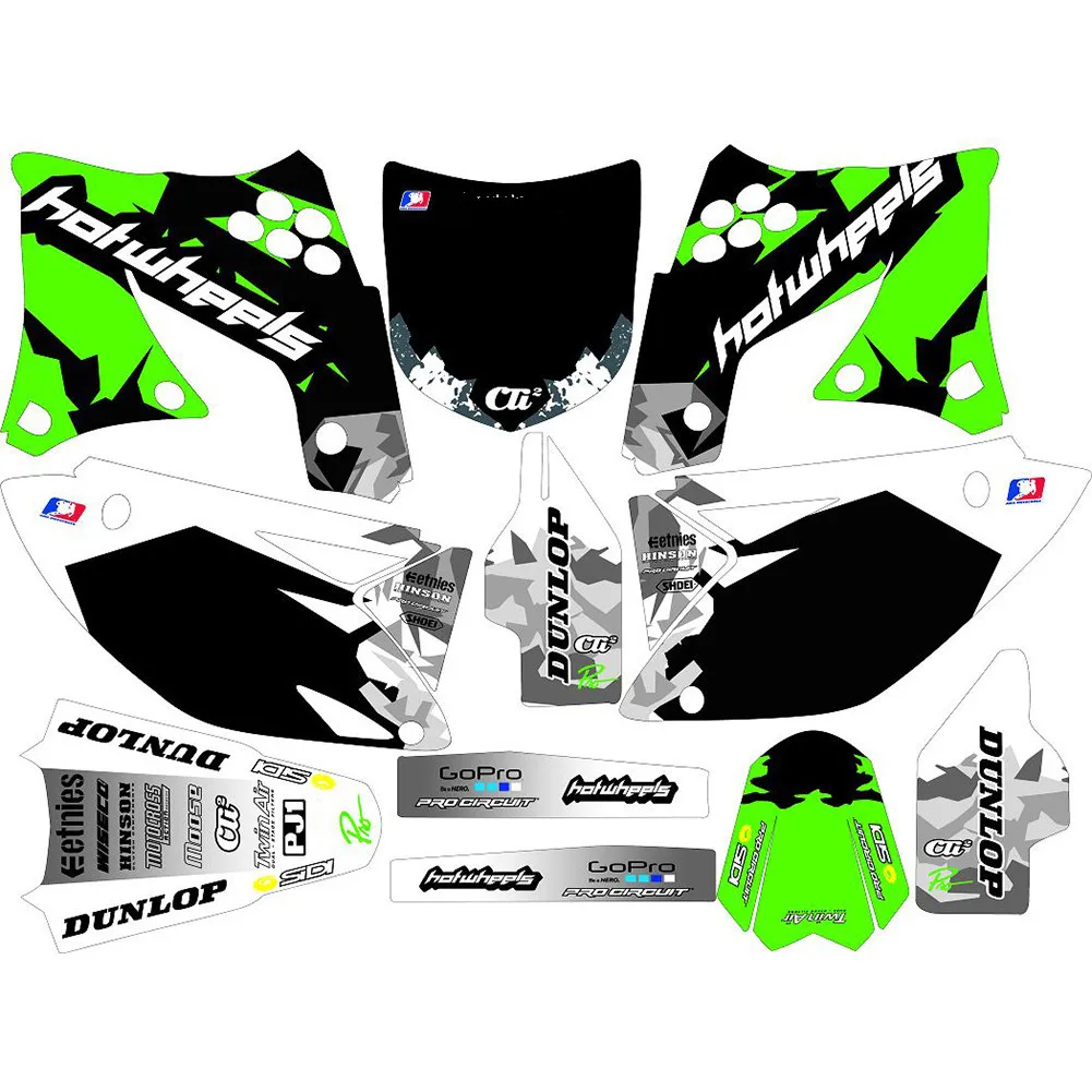 Для Kawasaki 250 KXF 2012-2009 графические Фоновые наклейки 3M Набор наклеек для KX250F KXF250 2009 2010