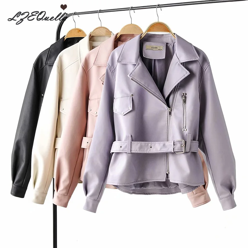 

Куртка женская из искусственной кожи ярких цветов, NZ2352