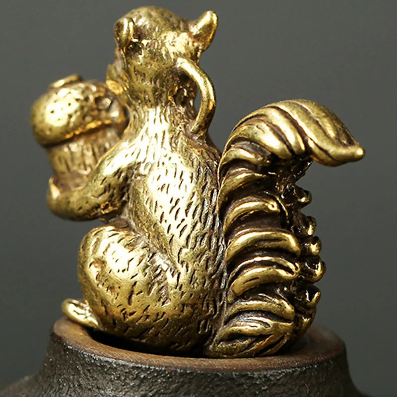 Белка и орех кулон брелок для автомобиля Винтаж Медь украшения в виде белок