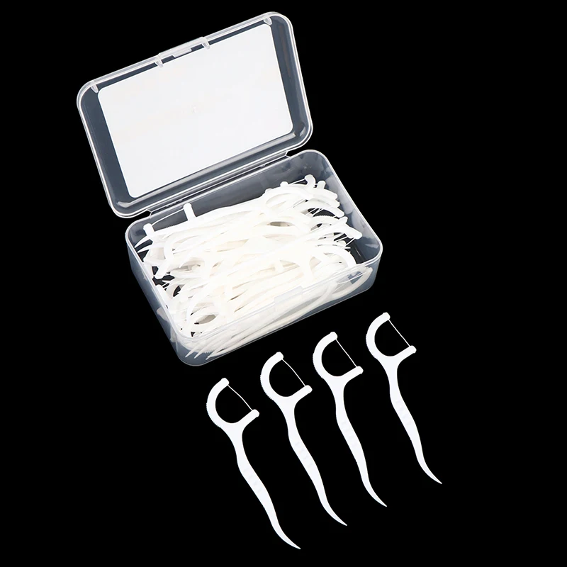 

50pcs Dental Floss Flosser Picks Toothpicks Teeth Stick Tooth Cleaning floss holder waterpick