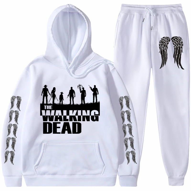 

The Walking Dead Men's Sets 2020 Tracksuit Men 2 Pieces Set Sweatshirt + Sweatpants Sportswear Men's Clothes Hoodies+Pants Sets