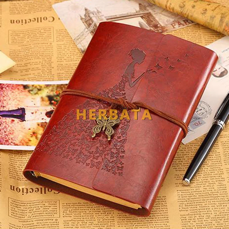 A6 свободный лист ПУ ноутбук пополнение спиральная переплетка чистая крафт