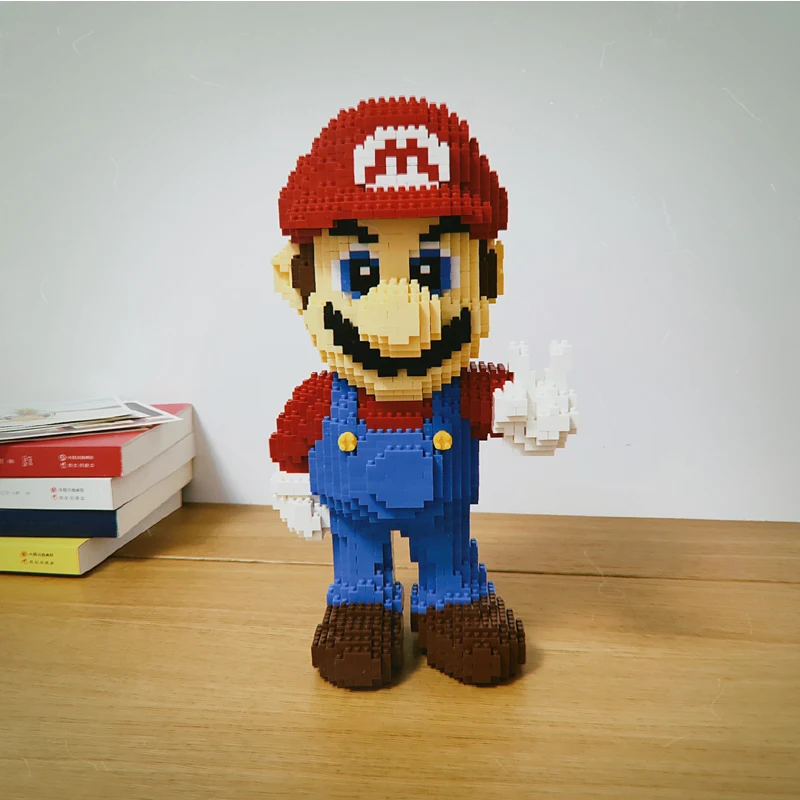 

HC 1006 Hero Super MarioING Video Game Victory 3D Model Building Blocks Kit DIY Mini Diamond Bricks Building Toy Kid Gifts