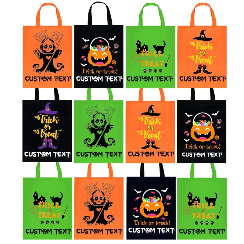

Нетканая Сумка-тоут для Хэллоуина, Детская сумка с героями мультфильмов, подарочные сумки, милые товары для вечевечерние