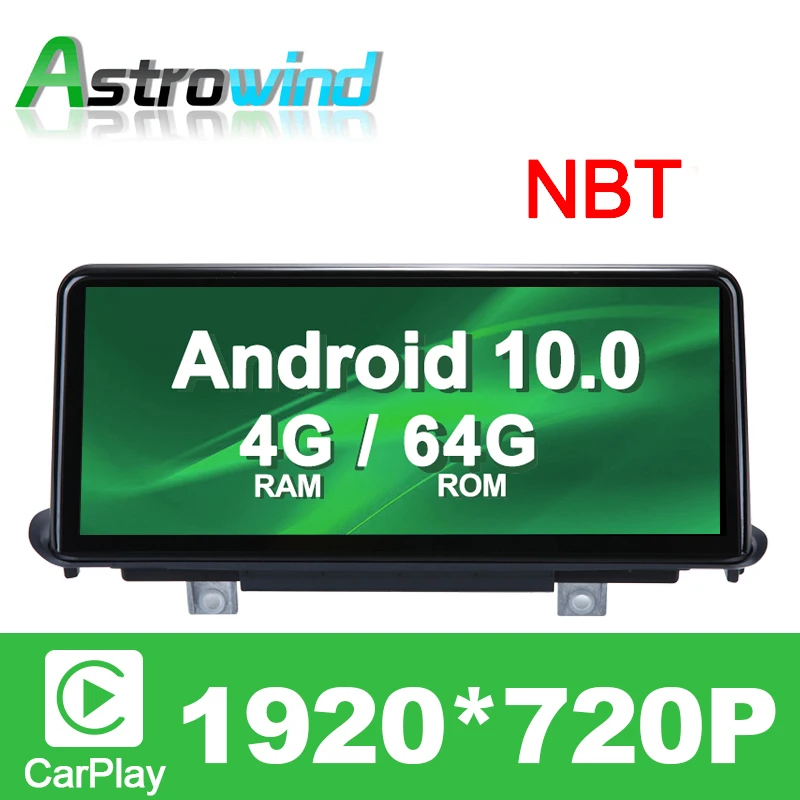 

10.25 inch 4G RAM 64G ROM Android 10.0 System Car GPS Navigation Media Stereo Radio For BMW X5 F15 X6 2014- 2017 with NBT System
