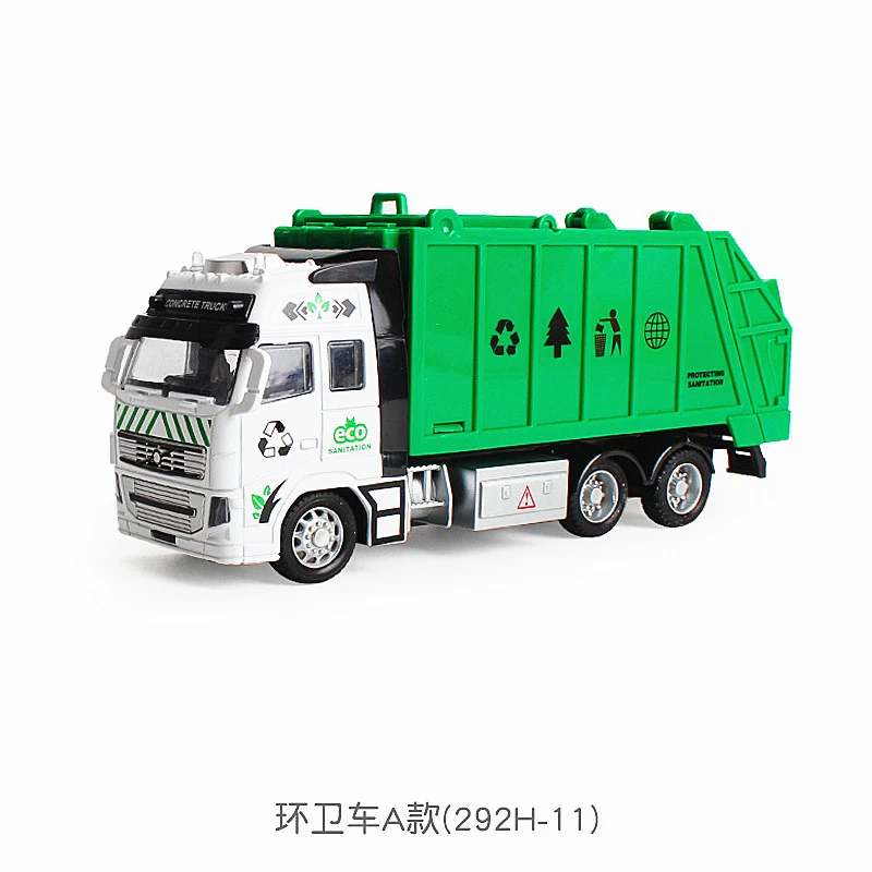 

Newlegotoycar 1:50 Alloy Car Series Tow Truck Trailer Garbage Car Fire Truck Transport Vehicles With light Sound For Kids Toys