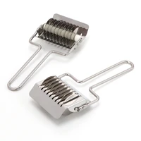 2pcslot pasta noodle cutter stainless steel pasta spaghetti maker noodle lattice roller dough cutter mincer kitchen tool