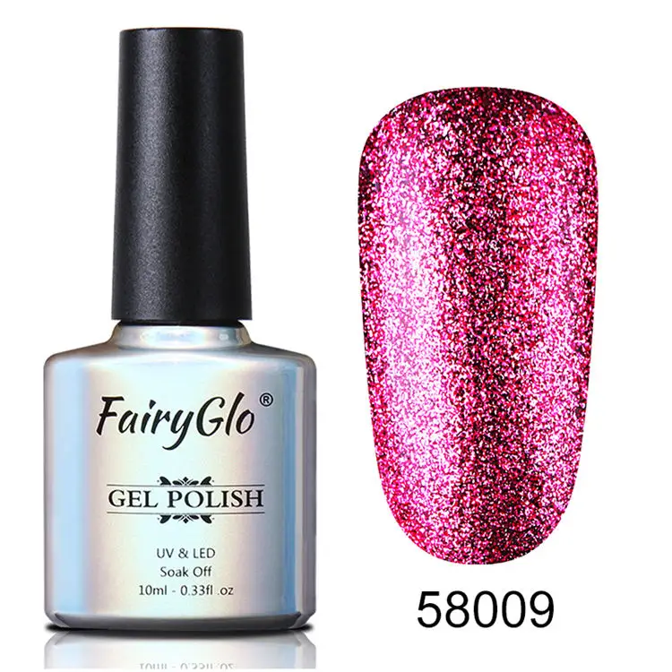 FairyGlo 10 мл Гель-лак с блестками Гибридный лак для маникюра ногтей, полустойкое к полу Перманентный лак для ногтей УФ Гель-лак био-Гели Soak Off Nail Art Эмаль - Цвет: BJJ58009