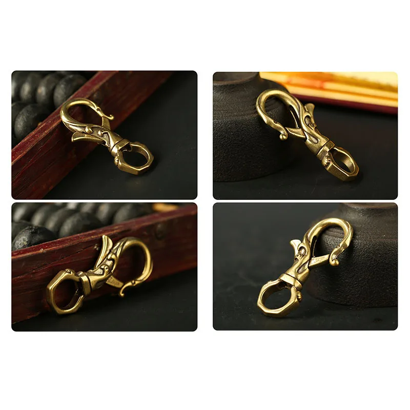 Брелки ручной работы из чистой меди на удачу 8 брелки с Фениксом латуни мужские