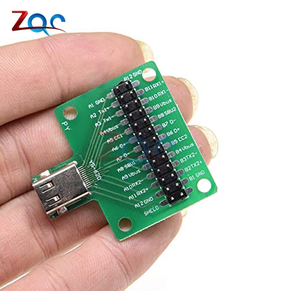 Тестовая плата для кабеля USB 3 1 24-контактный разъем Type-C гнездовой DIP-адаптера