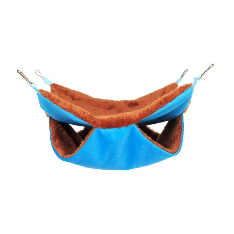 Теплый Гамак для хомяка S/L двойной толстый плюшевый подвесной спальный