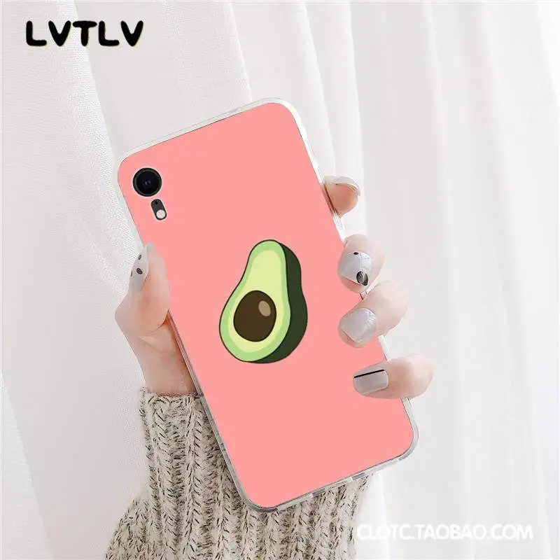 LVTLV авокадо DIY окрашенный красивый чехол для телефона iPhone 11 pro XS MAX 8 7 6 6S Plus X 5 5S SE XR |