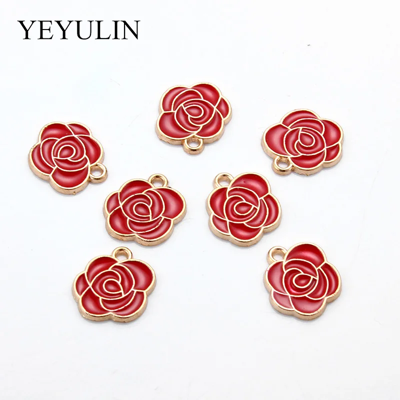 10 шт. эмалированные золотистые серьги из сплава|Шармы| |