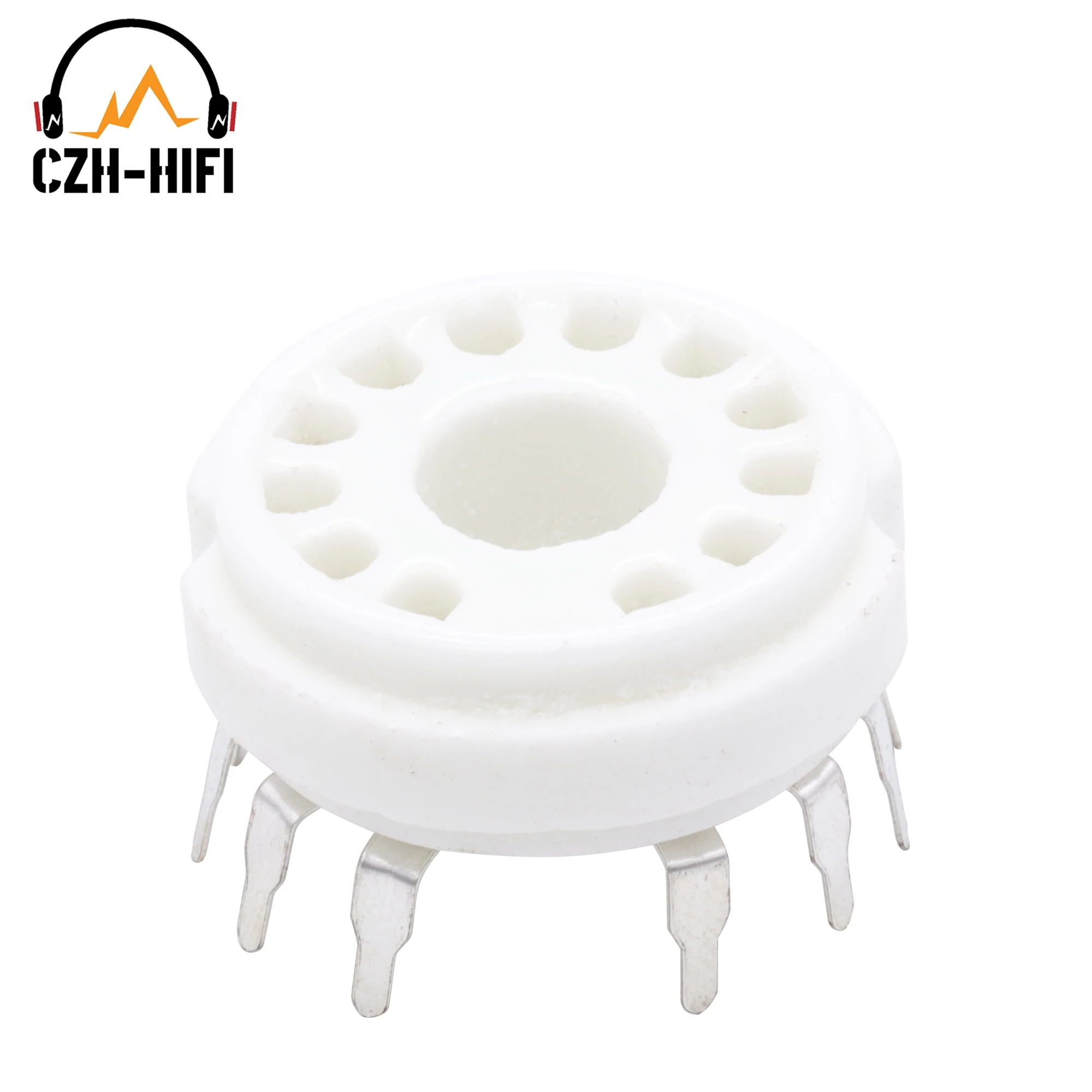 Фото 1pc 12pin B12C Ceramic Tube Socket Valve Base Power Lamp Jack for 50CA10,6CA10,6HF5,6C10 6JB5  6GE5 8GU7 8AC9 9MN8 6EA4 Audio №2