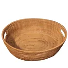 Плетеная плетеная корзина из ротанга для осени во Вьетнаме, корзина с фруктами из ротанга, органайзер для конфет, закусок, кондитерских десертов, корзина для хранения, хороший подарок