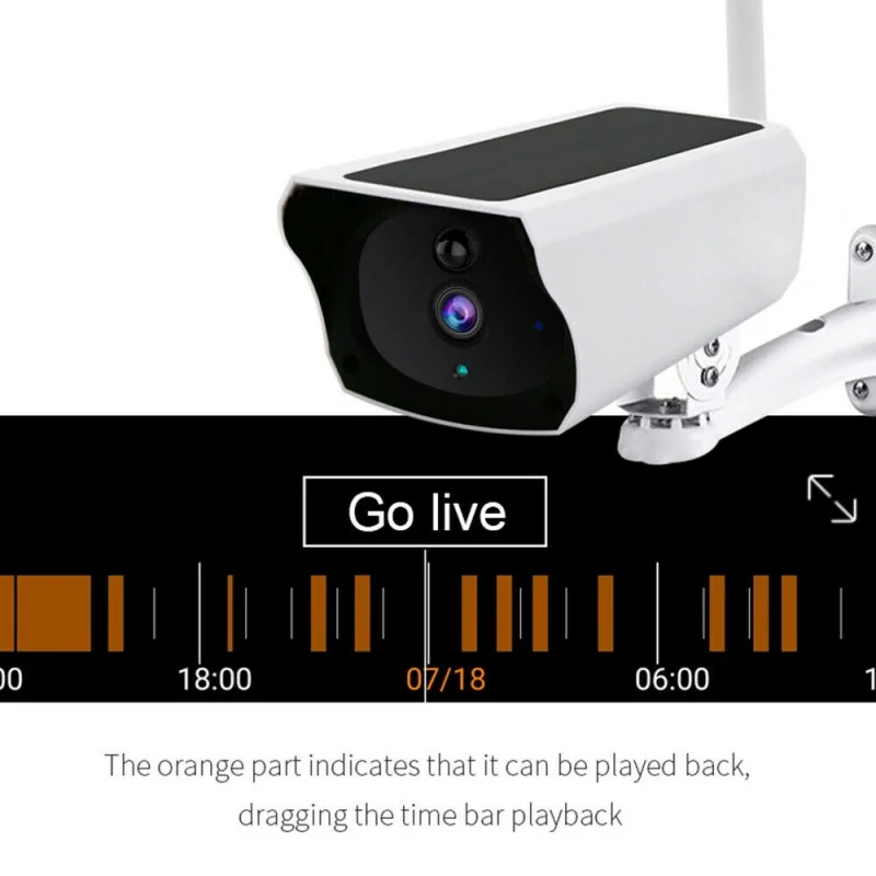 

WiFi IP Camera Wireless Outdoor WiFi IP Camera With Solar Charging 1080P HD Security Surveillance CCTV waterproof Camera