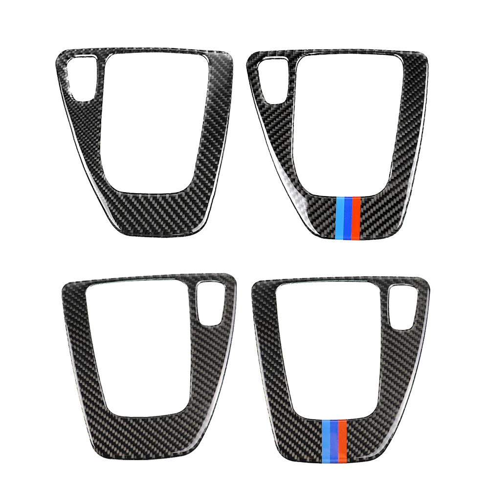 Carbon Fiber Car Gear Shift Panel Sticker For BMW E90 E92 E93 3 Series 2005-2012 M Performance Trim Decals Interior Accessories |