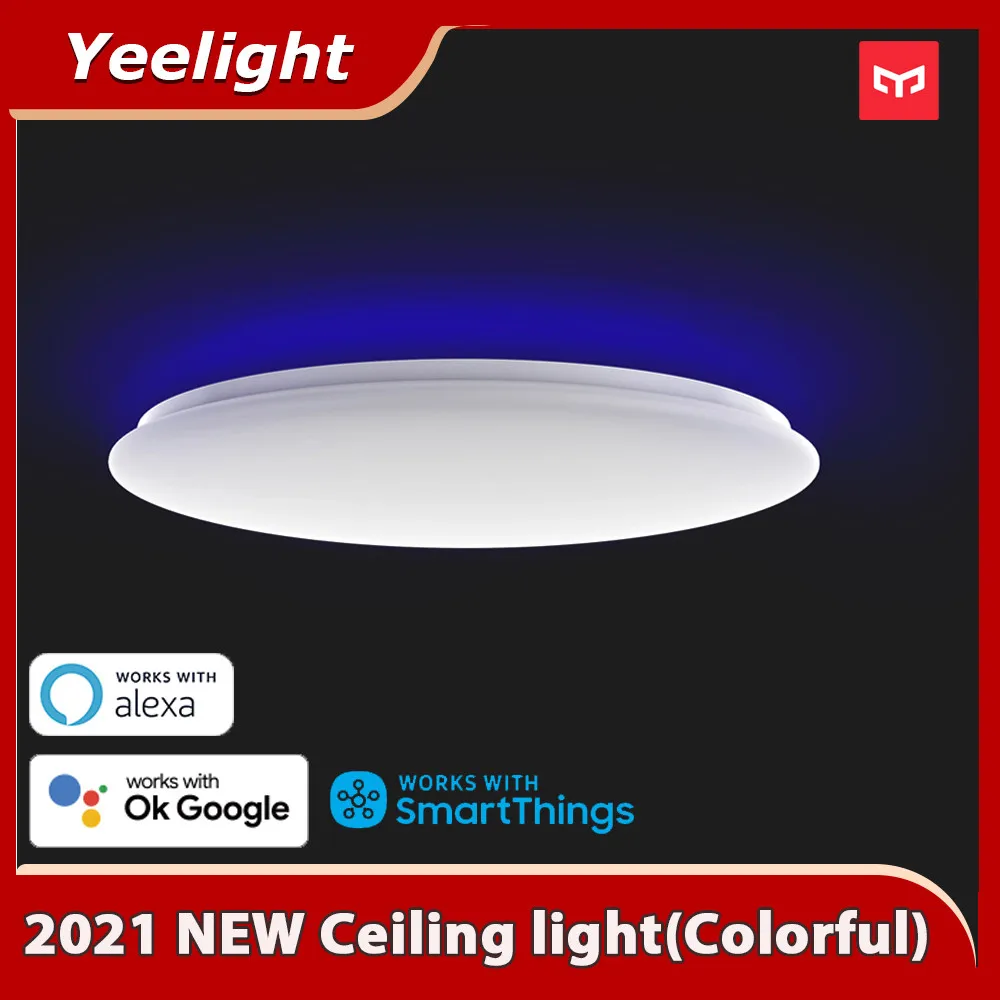 2021 New Yeelight Arwen Smart LED Ceiling colorful Light Adjustable Brightness Work With google alexa MIJIA ship EU warehouse