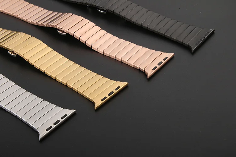 Роскошный браслет FOHUAS из нержавеющей стали для apple watch серии 1, 2, ремешок iwatch из нержавеющей стали 42 мм с адаптерами