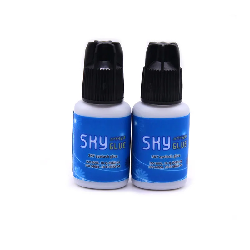 5 Bottles SKY Glue for Eyelash Extension Korea Original Sky Plus 5ml Black Cap Beauty Shop Makeups Tools Lasting Low Stimulation | Красота и