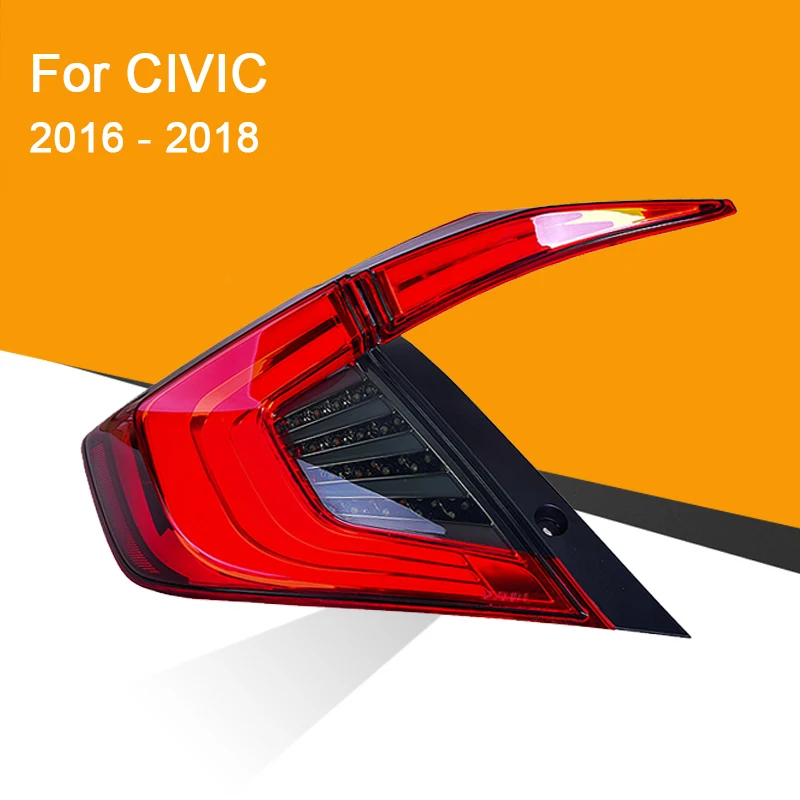 1 пара светодиодный задний фонарь светильник в сборе для Honda Civic 2016 2017 2018 левый и
