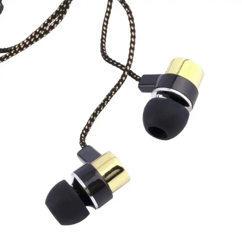 

Brand New Headphones Braided Wiring Bass In Ear Music Headphones Stereo Noise Reduction Sports Earbuds With Microphone