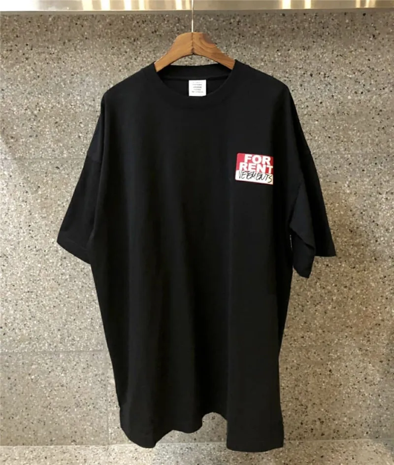2020ss Vetements футболка для мужчин и женщин большие размеры повседневные красные