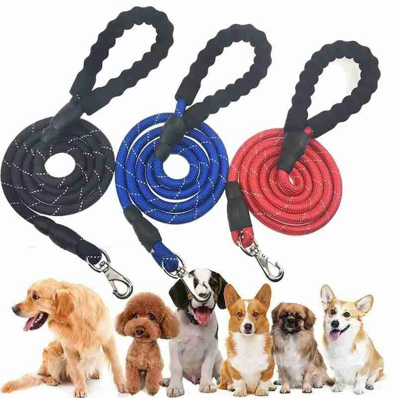 

Nylon Training Dog Leash Webbing Recall Long Lead Line Pet Traction Rope Great for Teaching Camping Backyard