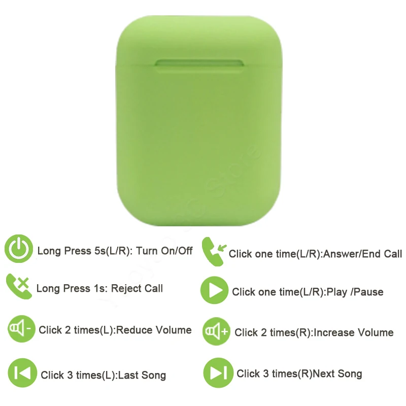 InPods 12 True беспроводные наушники i12 TWS Macaron матовые деловые Bluetooth наушники Handfree гарнитура PK i10 i13 i14 i20 i30 TWS