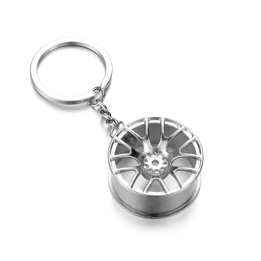 1 Pcs 3D Luxury Creative Key Chain New Metal Car Wheel Rim Hub Keyring Auto Aaccessories for Man Women | Автомобили и мотоциклы