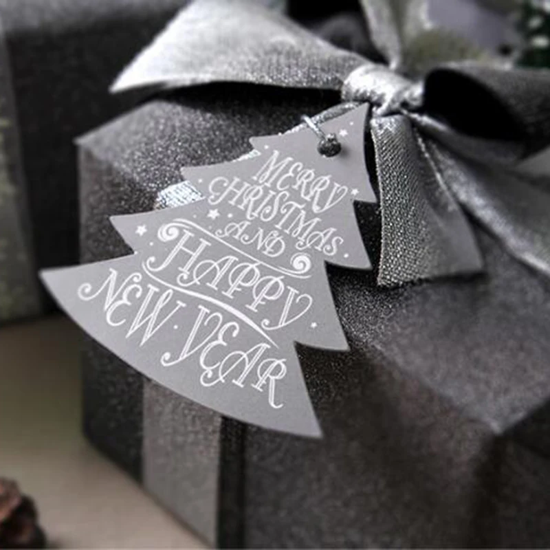 Рождественские бумажные бирки крафт ярлыки для поделок скрапбукинга