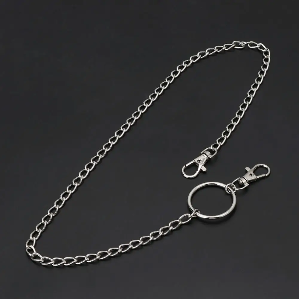 Длинный металлический кошелек цепь поводок брюки Жан брелок кольцо клип мужские
