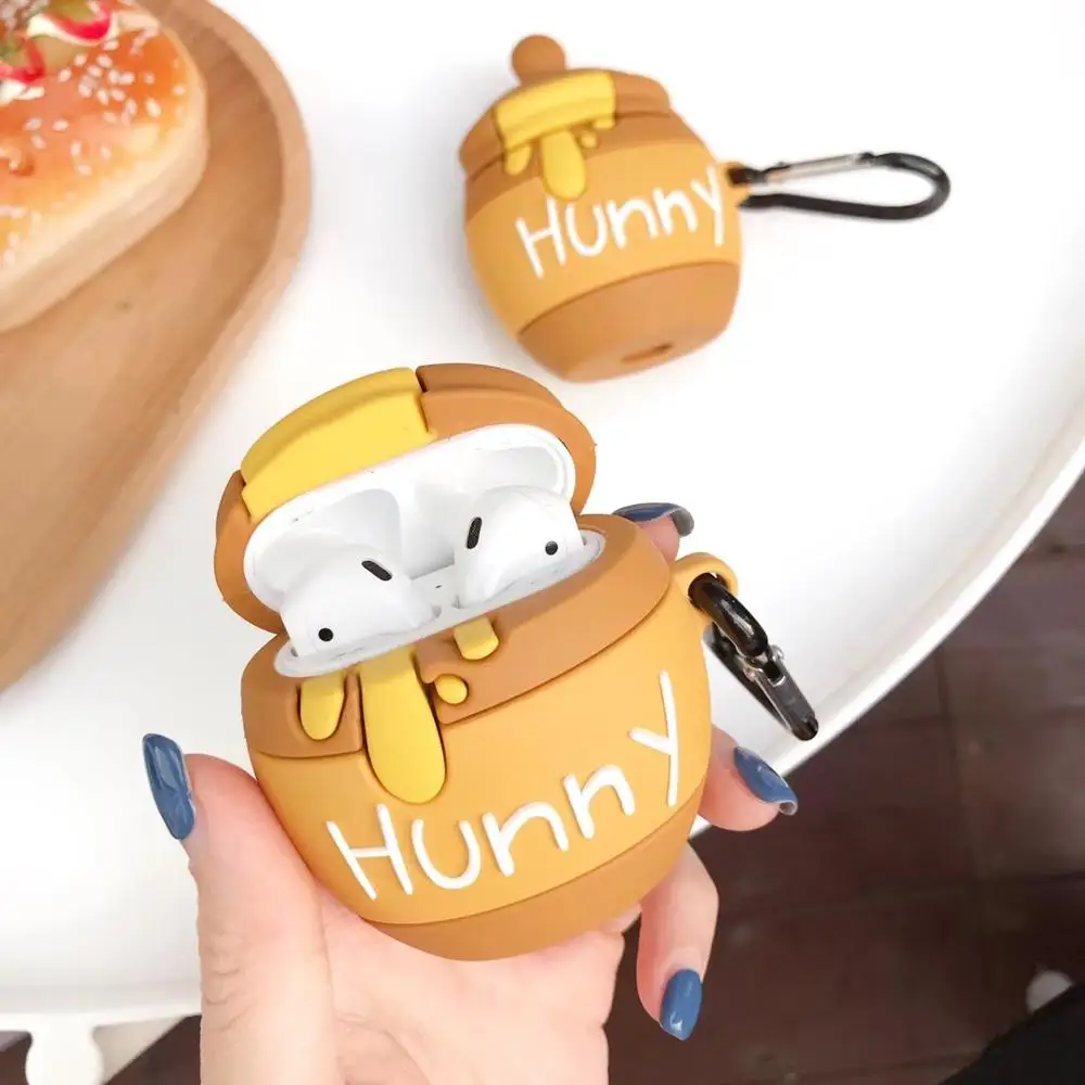 Роскошный уличный мягкий 3D чехол для наушников AirPods 1 2 Чехол Милые силиконовые