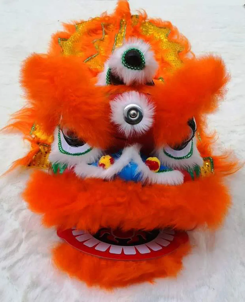 

2021 Classic Chinese kid Lion Dance Mascot Fancy Costume 5-9 Age Cartoon Family Props Outfit Dress Party Carnival Festivall