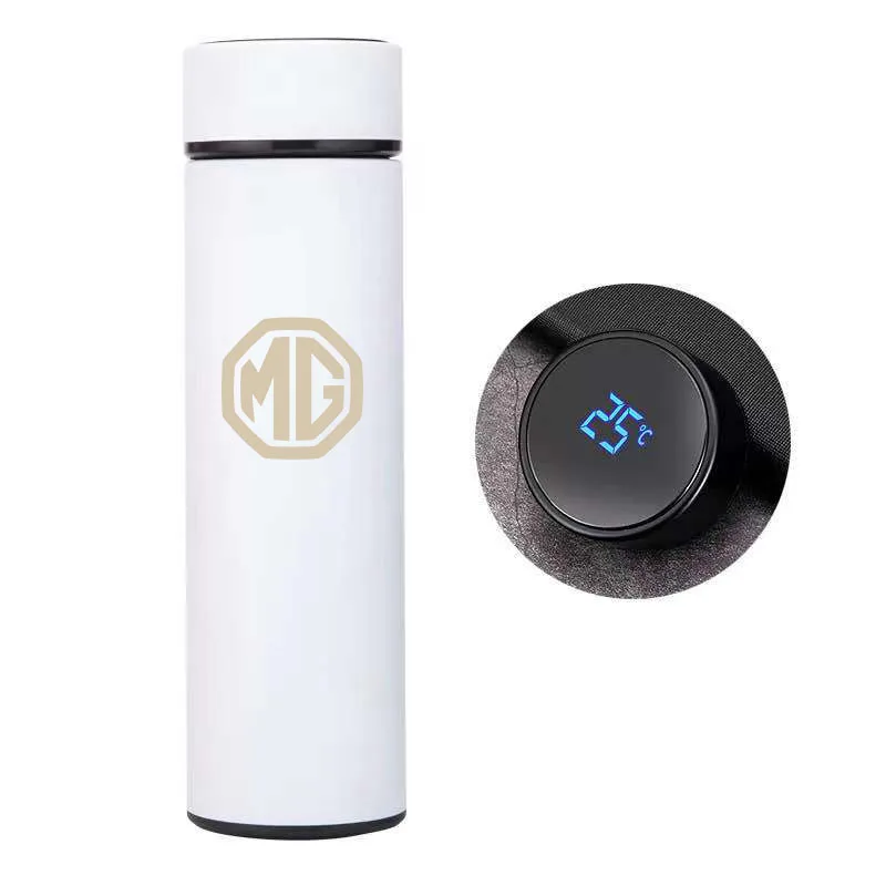 

500ML Intelligent Thermos For MG ZS GS 5 Gundam 350 TF GT 6 Temperature Display Customize Logo Stainless Steel Vacuum Water Cup