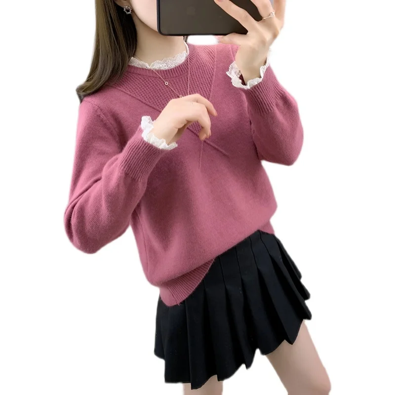 

Room 198306, no. 3 in 3 make lace collar knitted turtleneck 45