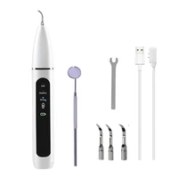 household sonic scaler ultrasonic tooth stainplaque remover portable rechargeable dental cleaner with replaceable working tips