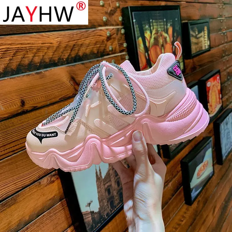 

Кроссовки JAYHW женские на платформе, Вулканизированная массивная подошва, дышащие, дизайнерская повседневная обувь, на шнуровке, на весну