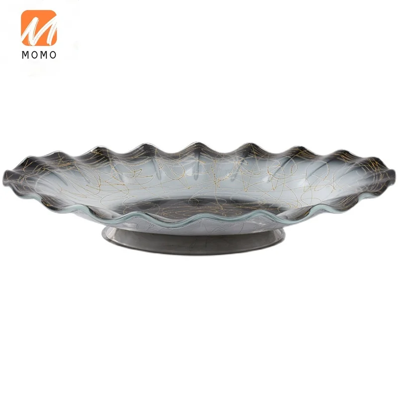 

Glass Sashimi Plate Ice Plate Large Seafood and Radish Sashimi Plate Tableware Hotel Lobster Plate Platter