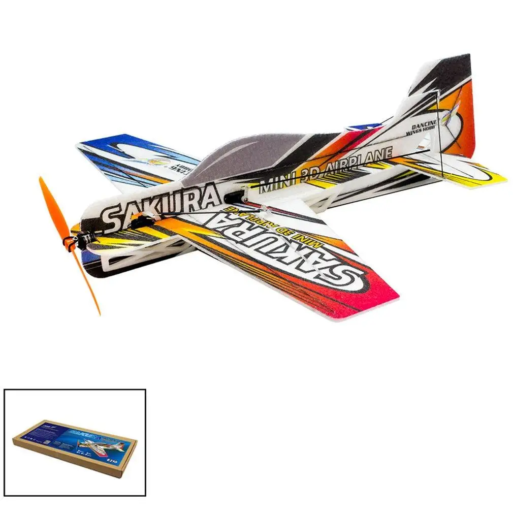 

RC EPP Micro Indoor 3D F3P Airplanes Sakura Радиоуправляемый Электрический самолет 420 мм Wingspan несобранный нужно собирать самолет