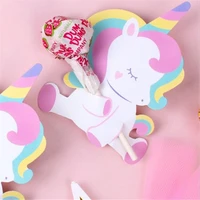 50pcset unicorn lollipop decoration cards unicorn party decorations kids candy favors decor for guest baby birthday supplies s